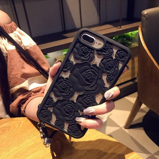 3D Hollow Rose iPhone Case